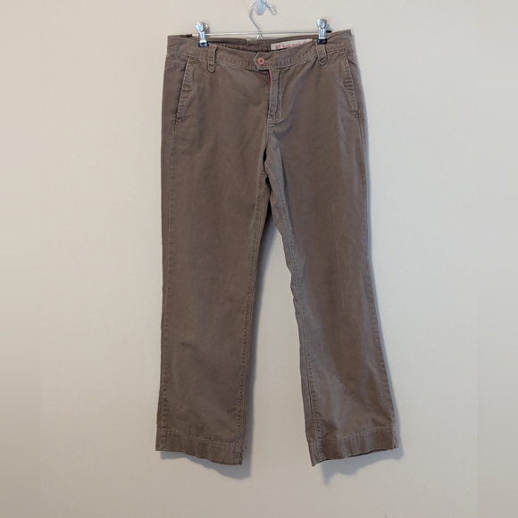 G1 Basic Goods Brown Wide Leg Cotton Canvas Barrel Leg Ankle Pants, Size 8 - Picture 3 of 7